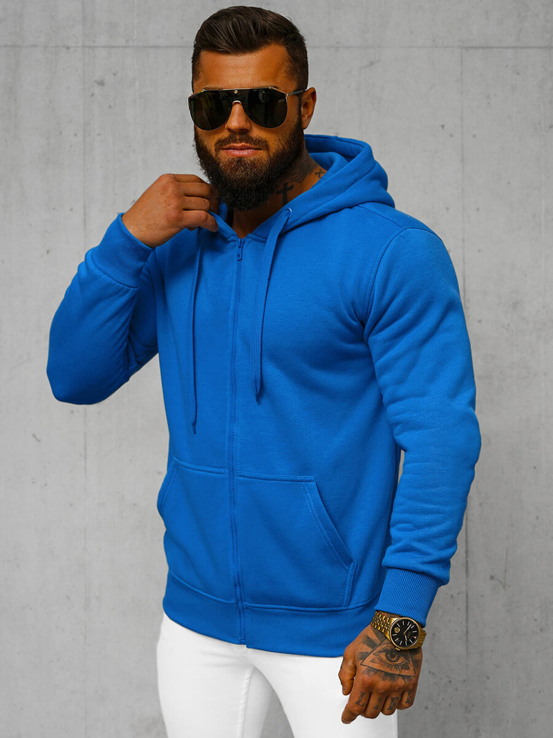 Sudadera de hombre azul OZONEE JS/2008Z