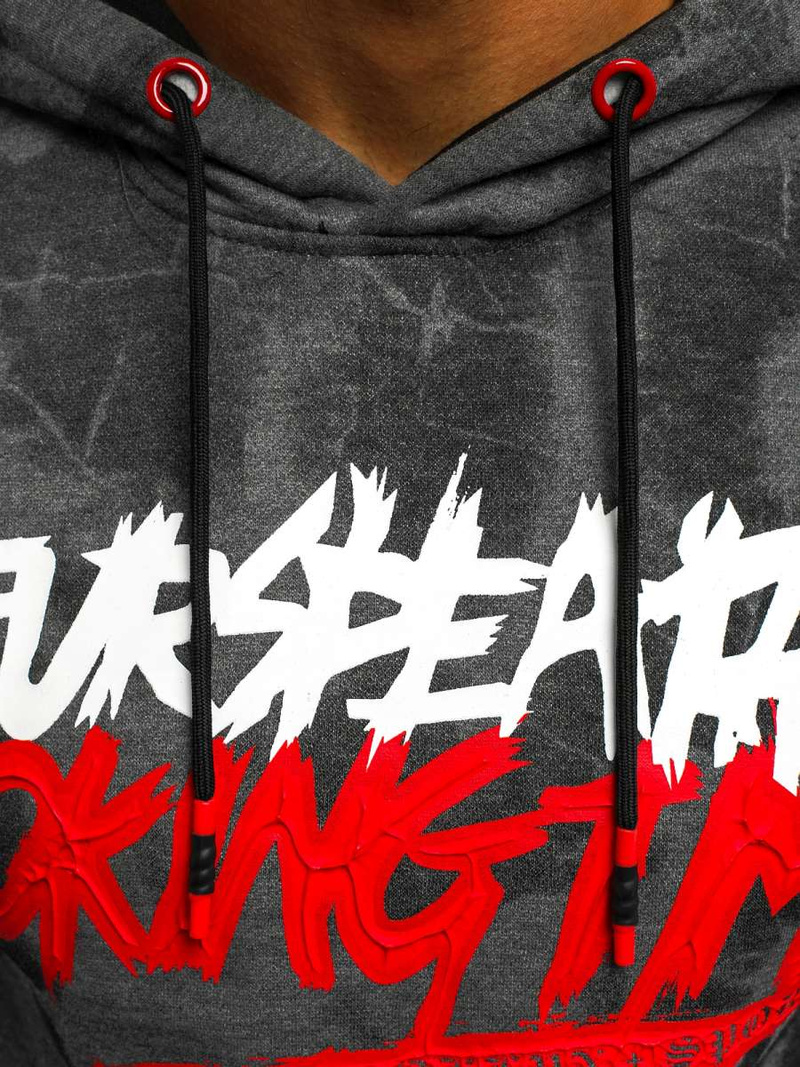 Sudadera de hombre grafito OZONEE JS/DD210Z