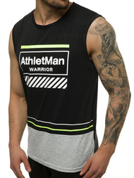 Camiseta sin mangas de hombre negra OZONEE JS/SS11079