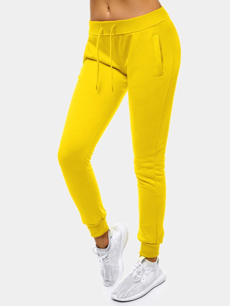 Pantalón de chándal para mujer amarillo OZONEE JS/CK01