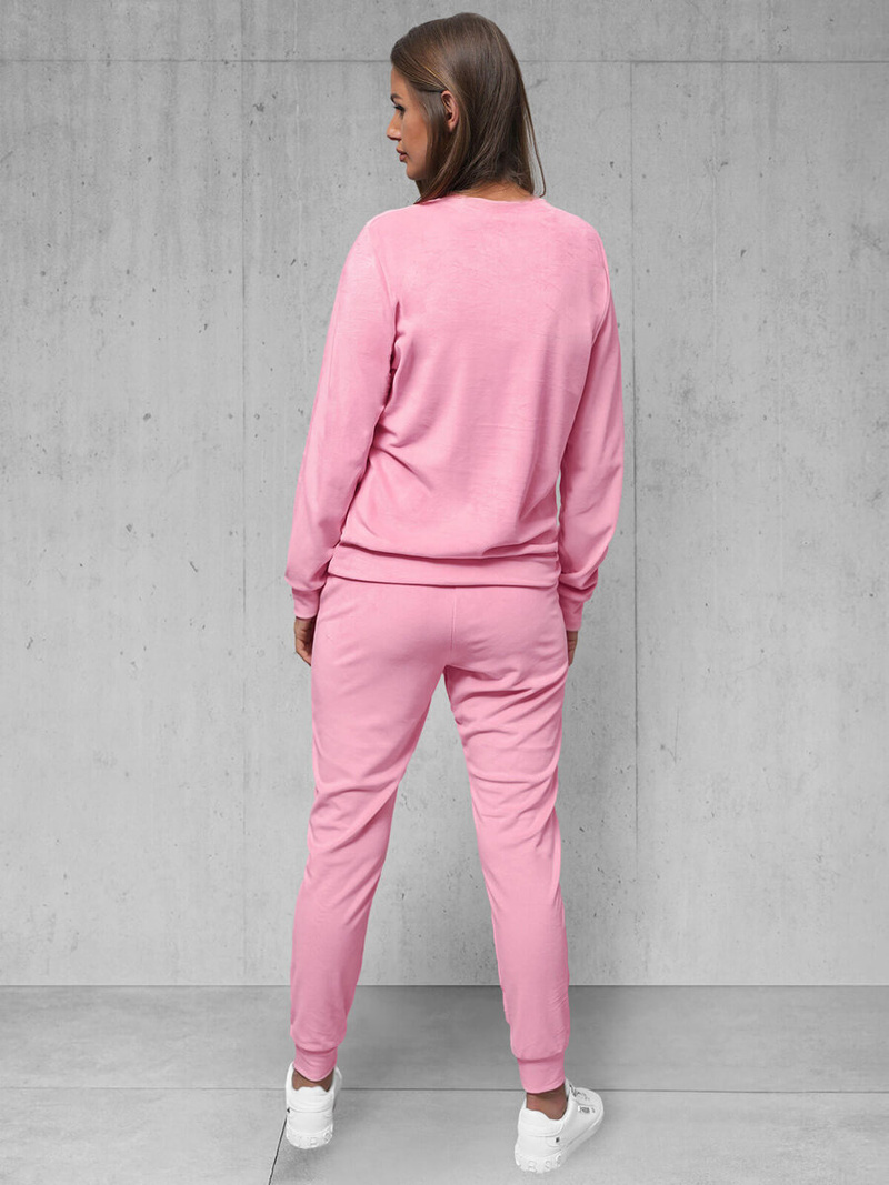 Chándal velour de mujer de rosa en polvo OZONEE O/8C1173/38Z