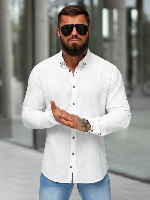 Camisa de hombre blanca OZONEE O/V143