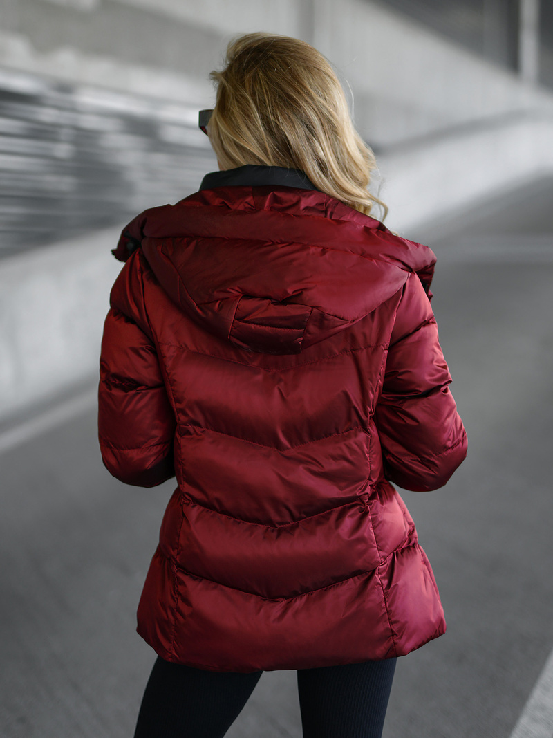 Chaqueta de mujer burdeos OZONEE JS/5M3316/1