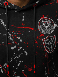 Sudadera de hombre negra OZONEE JS/DD275Z