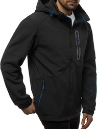 Chaqueta de hombre negro-azul OZONEE GE/12263Z