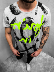 Camiseta de hombre gris OZONEE JS/KS1985Z