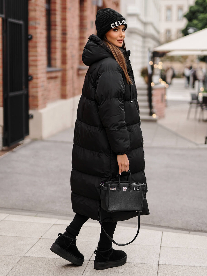 Chaqueta de mujer negra OZONEE JS/5M3163/392Z