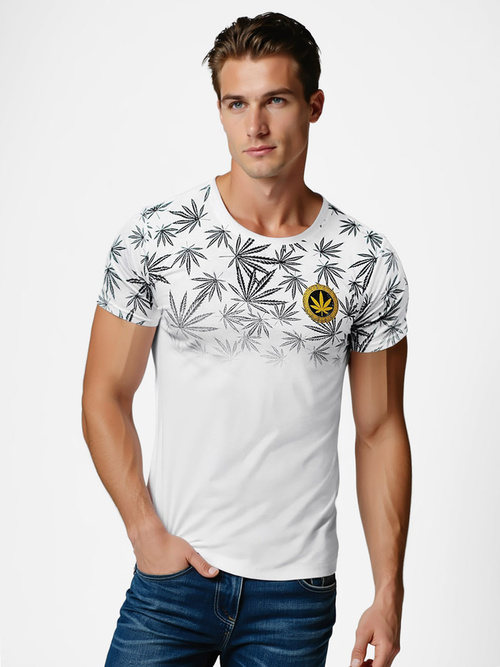 Camiseta de hombre blanca OZONEE O/T133/1Z