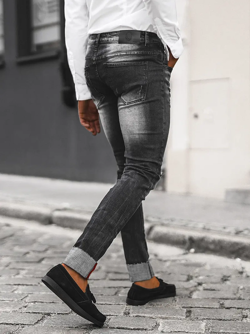 Vaqueros de hombre negras OZONEE NB/MP0126N