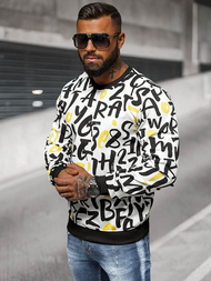 Sudadera de hombre blanca OZONEE JS/8B1220/1