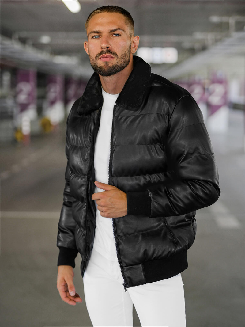 Chaqueta de hombre negra OZONEE O/M795Z
