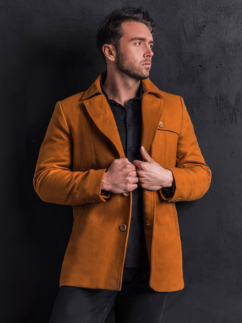 Abrigo de hombre camel OZONEE N/5922Z