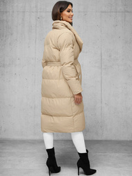 Chaqueta de mujer beige OZONEE JS/M737/62Z