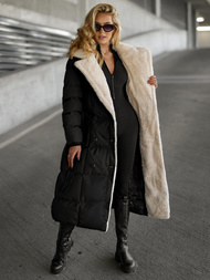 Chaqueta de mujer negro-blanco OZONEE JS/16M9168/392B