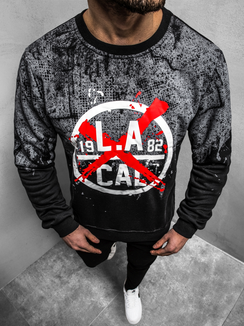 Sudadera de hombre grafito OZONEE JS/22053Z