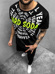 Camiseta de hombre negra OZONEE JS/KS1948Z