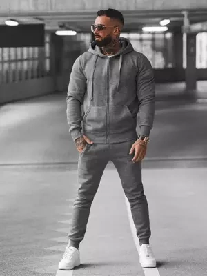 Chándal de hombre grafito OZONEE JS/68C10386/5Z