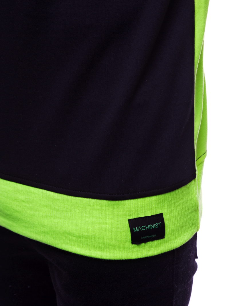 Sudadera de hombre neón verde OZONEE MACH/2121