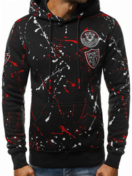 Sudadera de hombre negra OZONEE JS/DD275Z