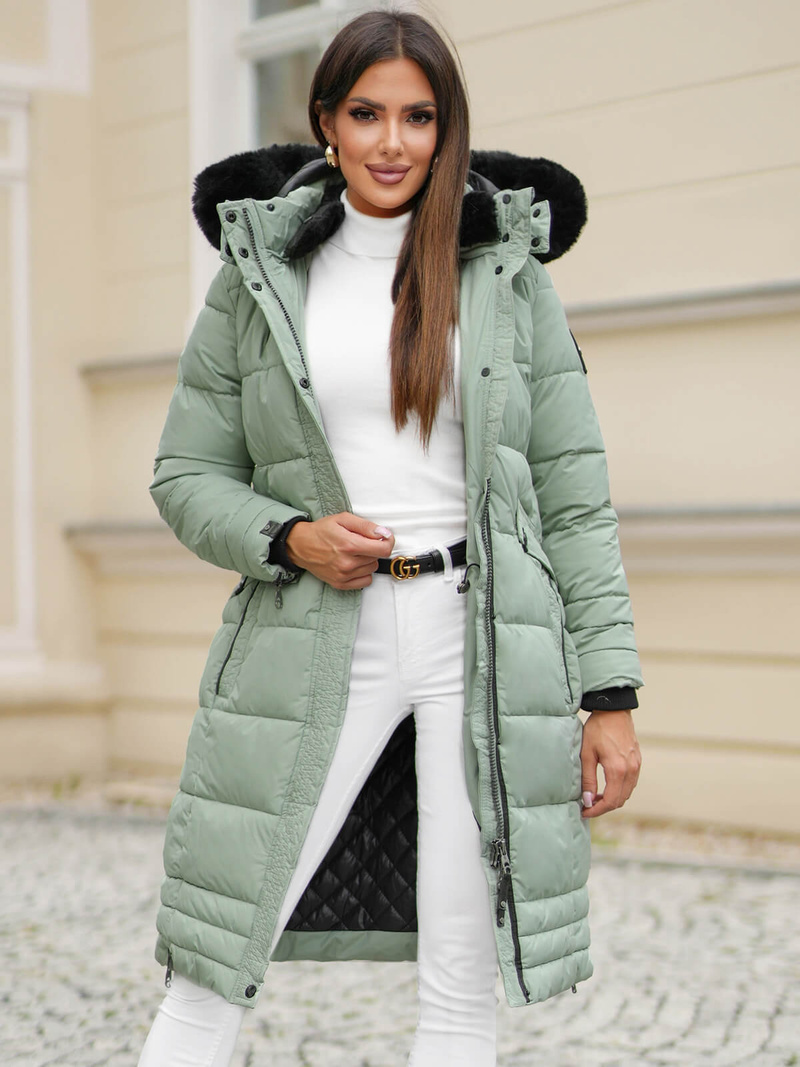 Chaqueta de mujer menta OZONEE O/W377Z