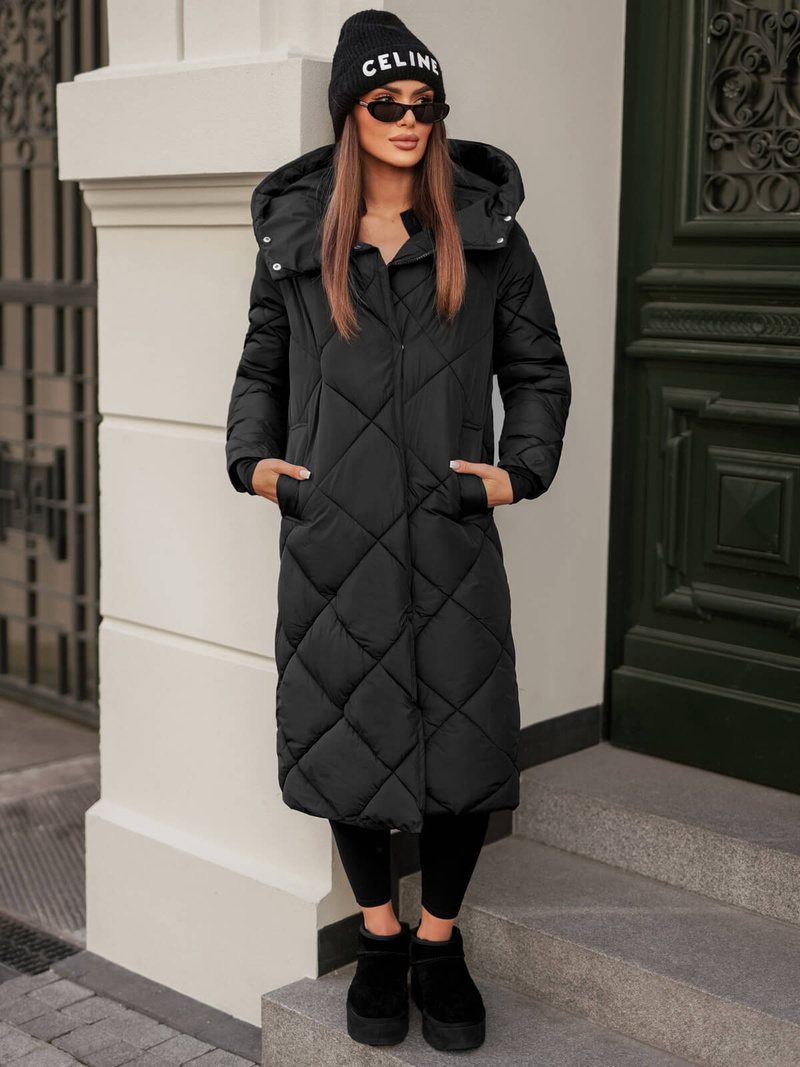 Chaqueta de mujer negra OZONEE JS/5M3173/392Z