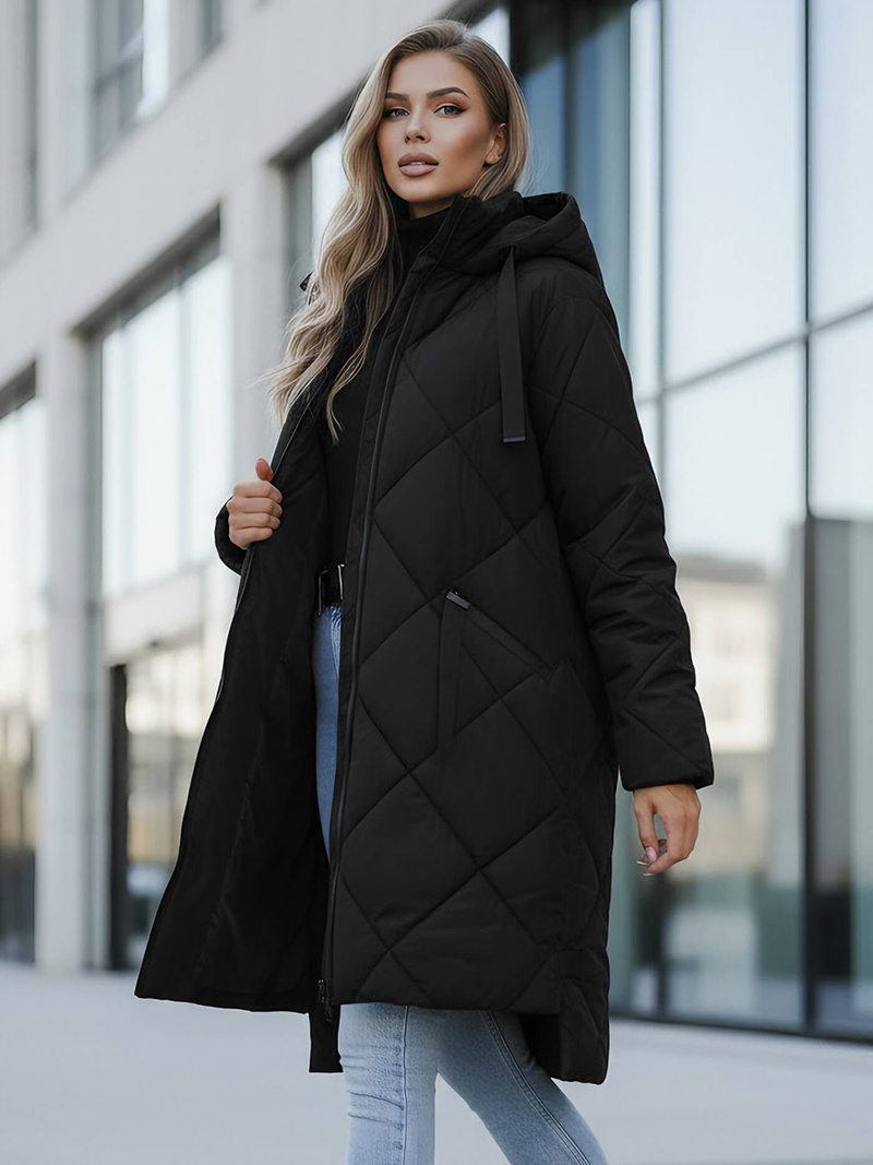 Chaqueta de mujer negra OZONEE JS/5M3168/392Z