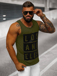 Camiseta sin mangas de hombre de verde OZONEE O/T105/29