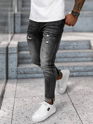 Vaqueros de hombre negras OZONEE NB/MP0169G