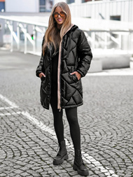 Chaqueta de mujer negra OZONEE JS/5M3189/392Z