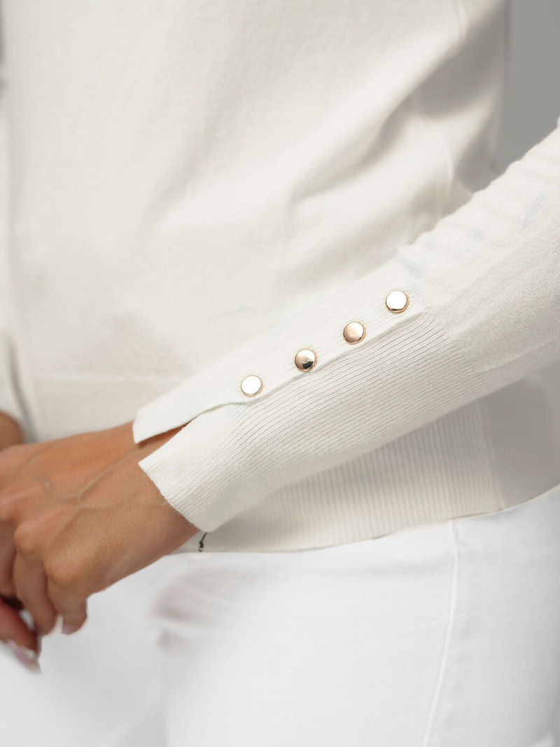 Suéter de mujer blanco OZONEE JS/8004/8