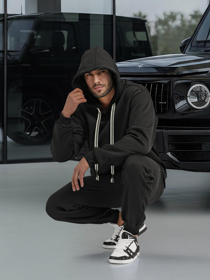 Chándal de hombre negro OZONEE O/3C582AB