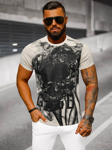 Camiseta de hombre beige OZONEE O/T126/155Z