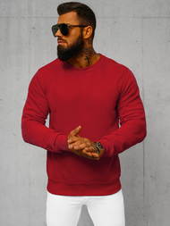 Sudadera de hombrede color rojo oscuro OZONEE JS/2001-10Z