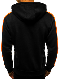 Sudadera de hombre negro-naranja OZONEE JS/2015
