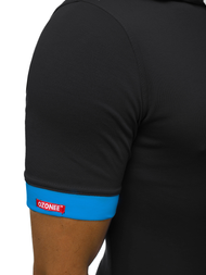 Camiseta de hombre negro-azul OZONEE O/1273Z