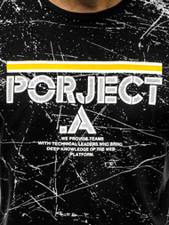 Camiseta de hombre negra OZONEE JS/SS10917Z