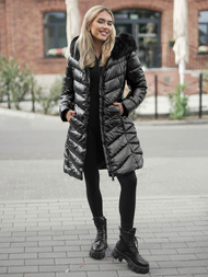 Chaqueta de mujer negro OZONEE JS/16M9100/392Z