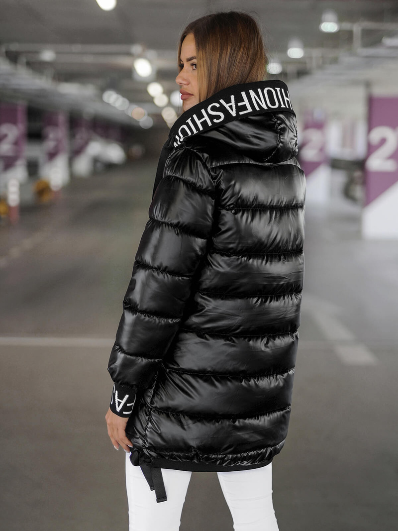 Chaqueta de mujer negra OZONEE JS/5M3188/392Z