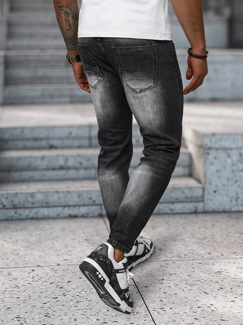 Vaqueros de hombre negras OZONEE NB/MP0075N