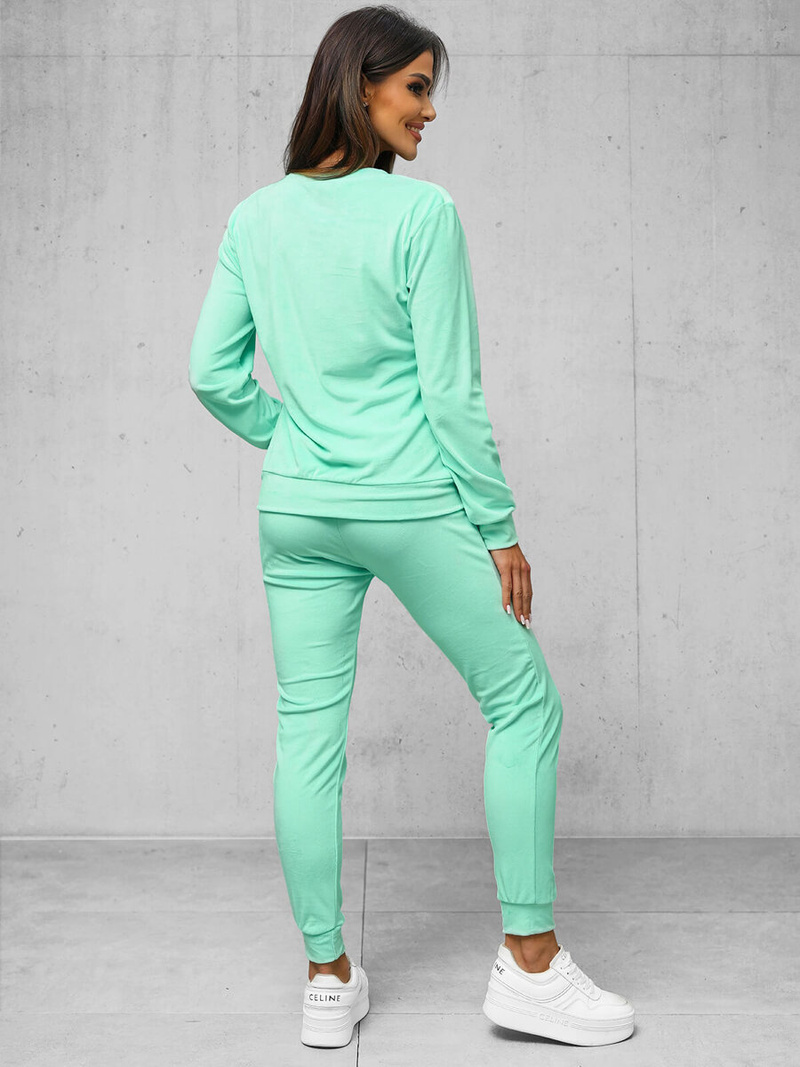 Chándal velour de mujer de menta oscuro OZONEE O/8C1173/139Z