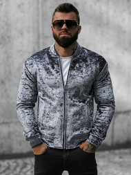 Sudadera velour de hombre gris OZONEE O/D8120