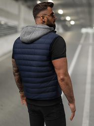 Chaleco de hombre azul marino OZONEE JS/8M983/215