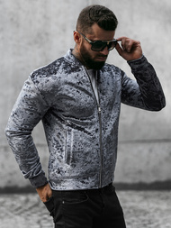 Sudadera velour de hombre gris OZONEE O/D8120