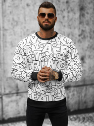 Sudadera de hombre blanca OZONEE JS/8B1136/1