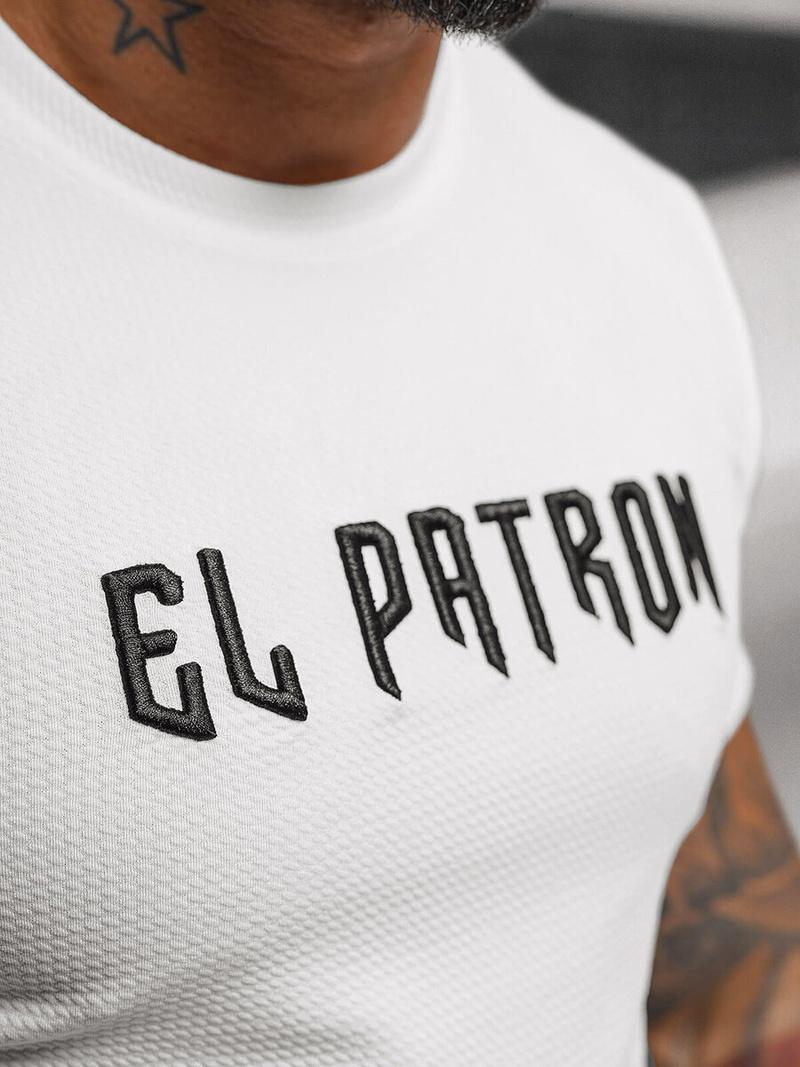 Camiseta de hombre blanco OZONEE O/T7283