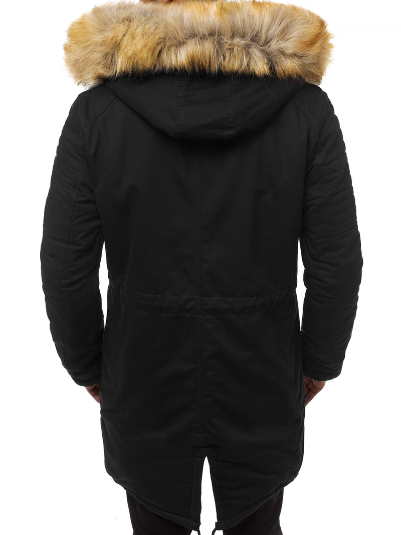 Chaqueta de invierno de hombre negra OZONEE JD/390