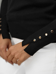 Suéter de mujer negro OZONEE JS/8004/9