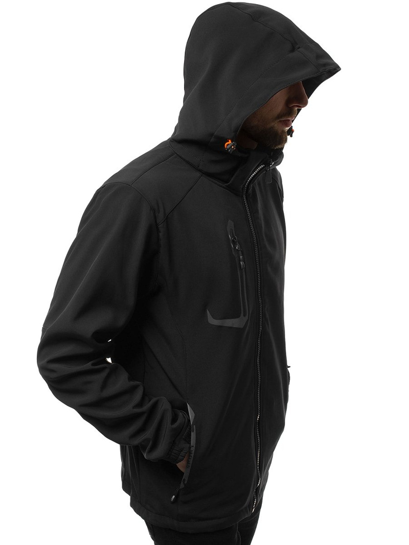 Chaqueta de hombre negro-naranja OZONEE GE/12267
