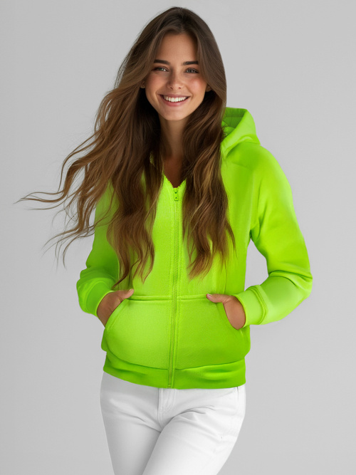 Sudadera de mujer neón verde OZONEE JS/W03Z