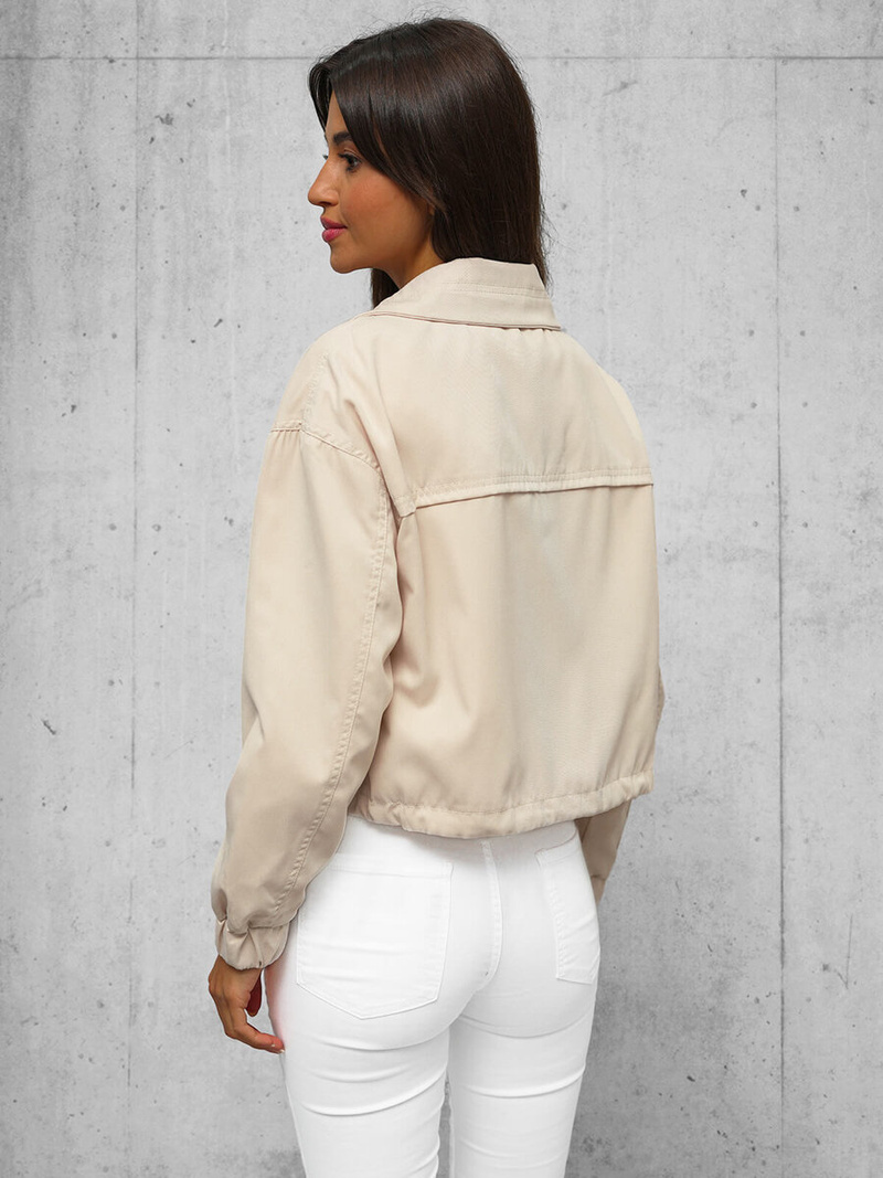 Chaqueta de mujer beige OZONEE O/G118Z